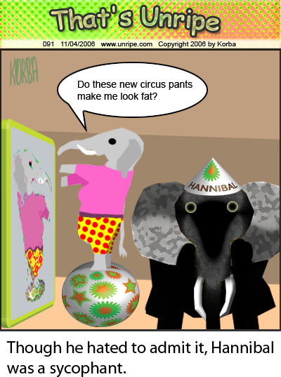 cartoon 91, the sycophant